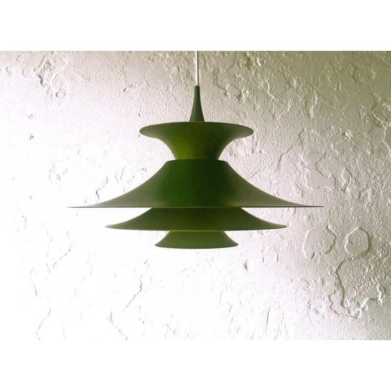 Vintage green Radius pendant lamp, Denmark 1960s