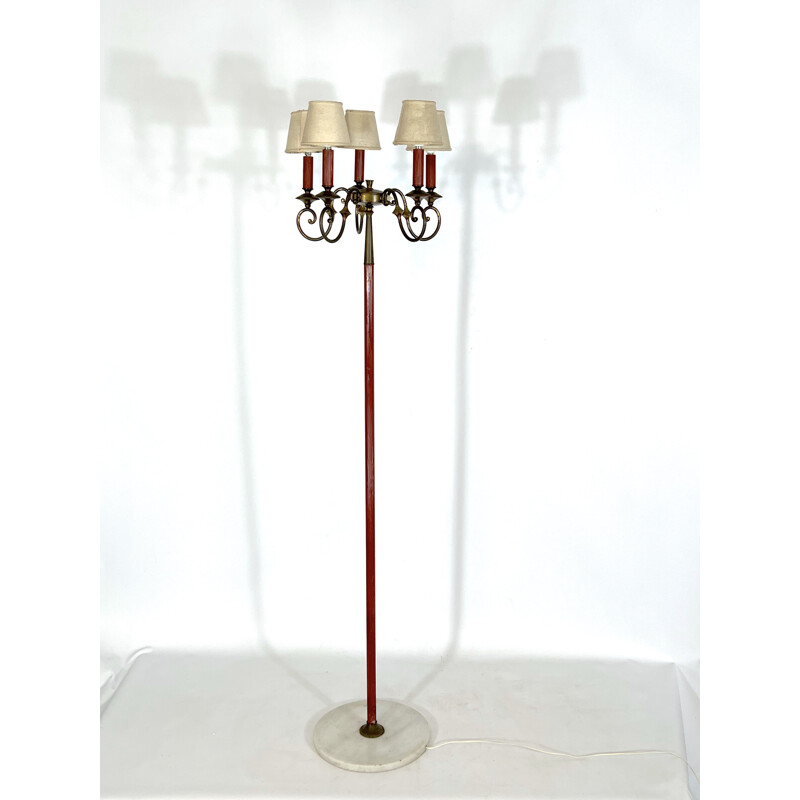 Lampadaire vintage en laiton par Angelo Lelii pour Arredoluce Monza, 1950