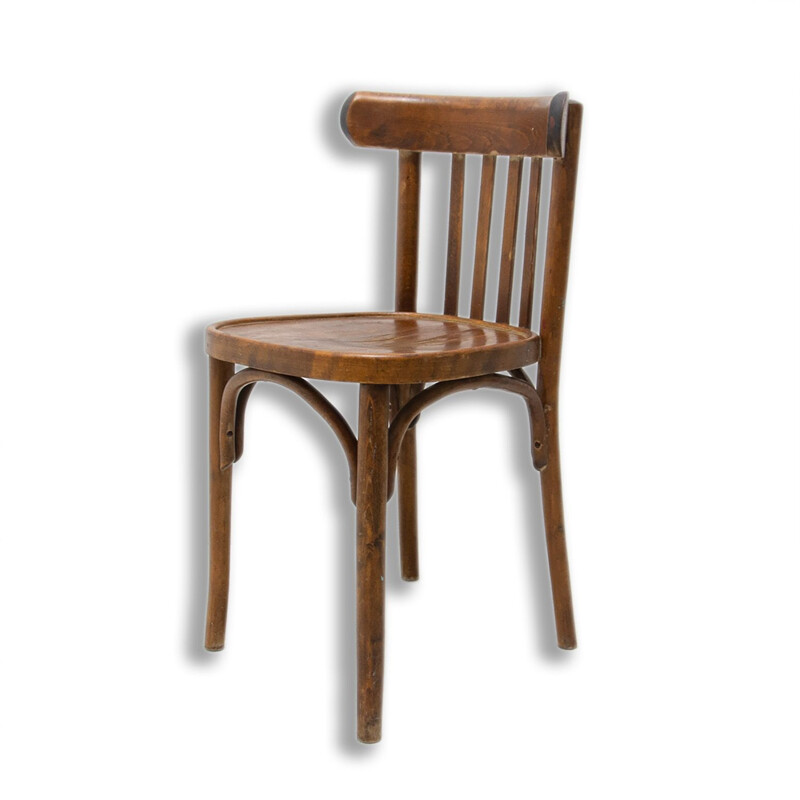 Beechwood and bentwood vintage chair by Thonet, Czechoslovakia 1950s