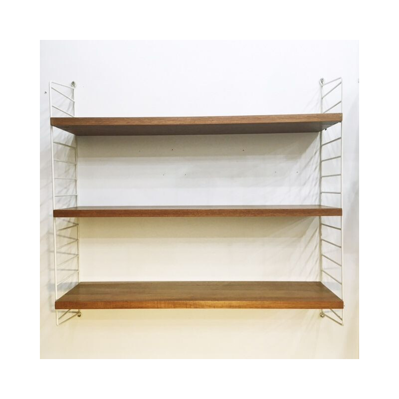 Vintage wall shelf by Kasja & Nisse Strinning for String, Sweden 1960s