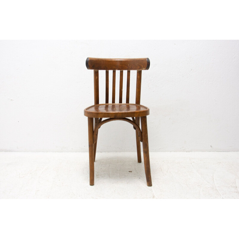 Vintage Stuhl aus Buchenholz und Bugholz von Thonet, Tschechoslowakei 1950