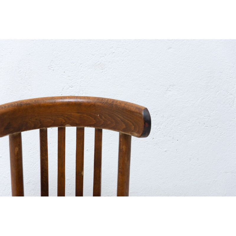 Beechwood and bentwood vintage chair by Thonet, Czechoslovakia 1950s