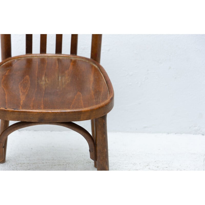 Vintage stoel van beukenhout en gebogen hout van Thonet, Tsjechoslowakije 1950