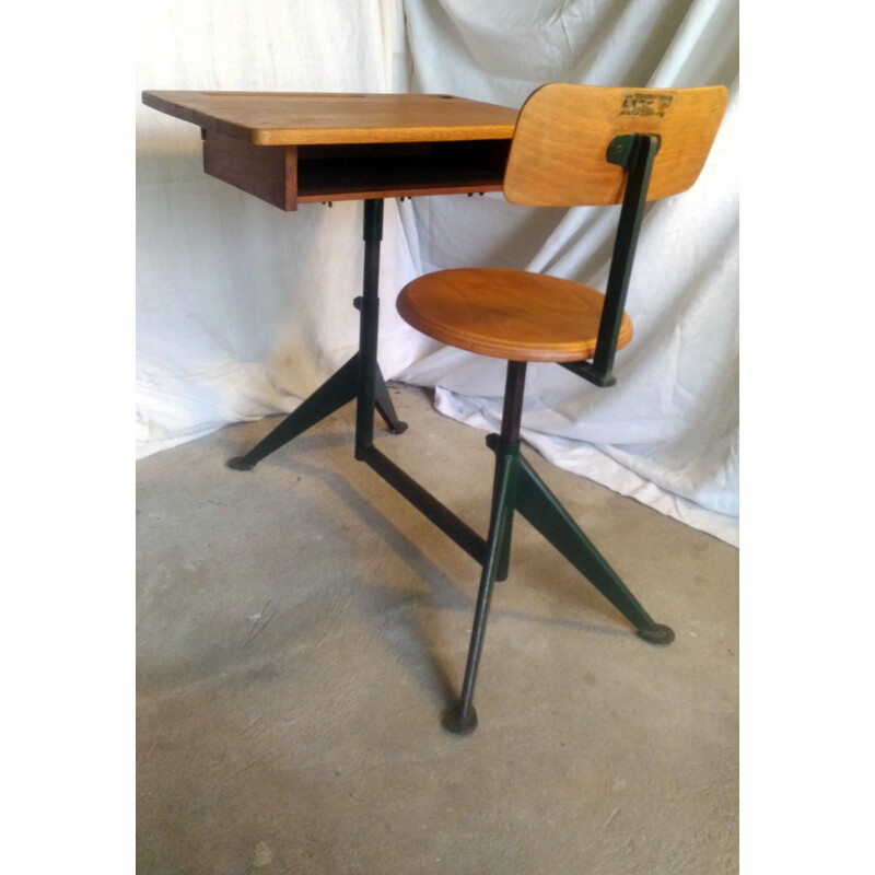 Vintage school table by Jean Prouvé