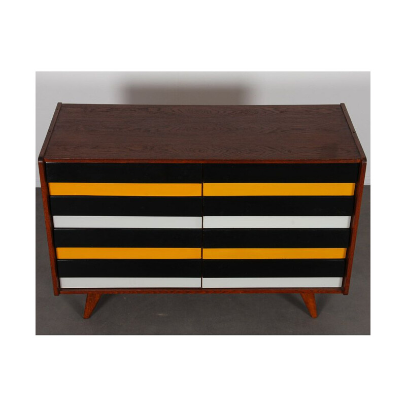 Commode vintage jaune et noire par Jiri Jiroutek pour Interier Praha, République tchèque 1960