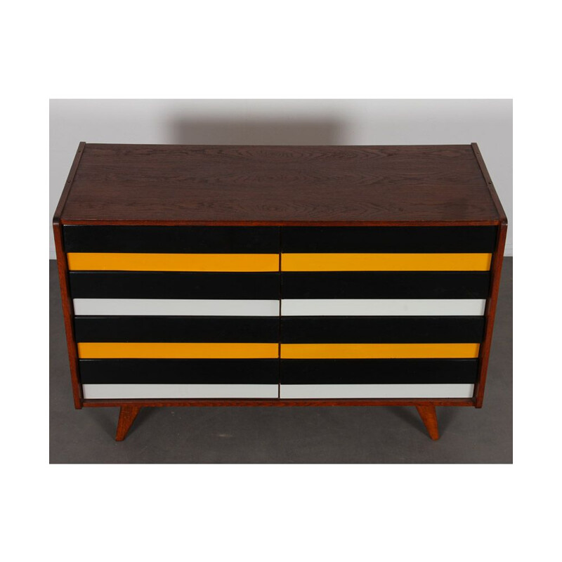 Vintage yellow and black chest of drawers by Jiri Jiroutek for Interier Praha, Czech Republic 1960