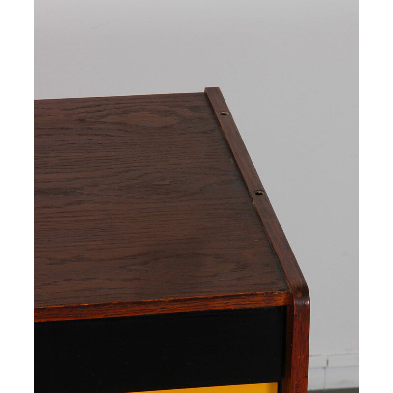 Vintage yellow and black chest of drawers by Jiri Jiroutek for Interier Praha, Czech Republic 1960