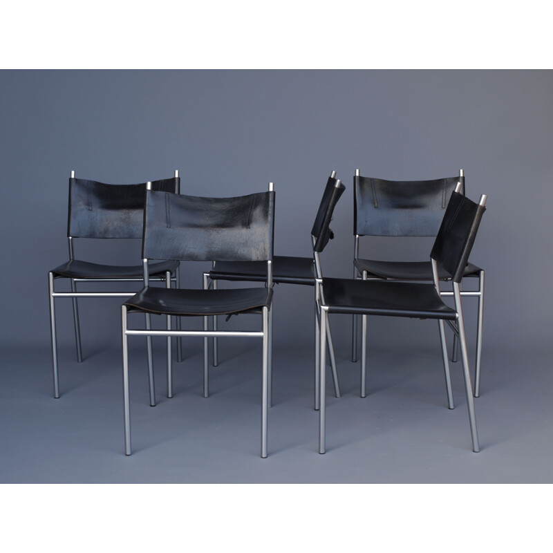 Set of 5 vintage dining chairs by Martin Visser for 't Spectrum