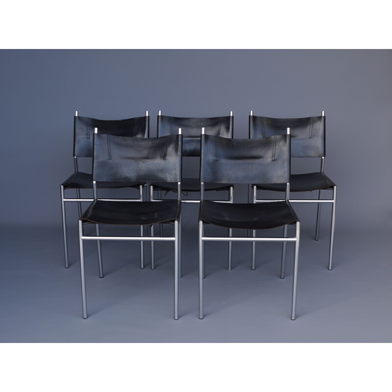 Set of 5 vintage dining chairs by Martin Visser for 't Spectrum