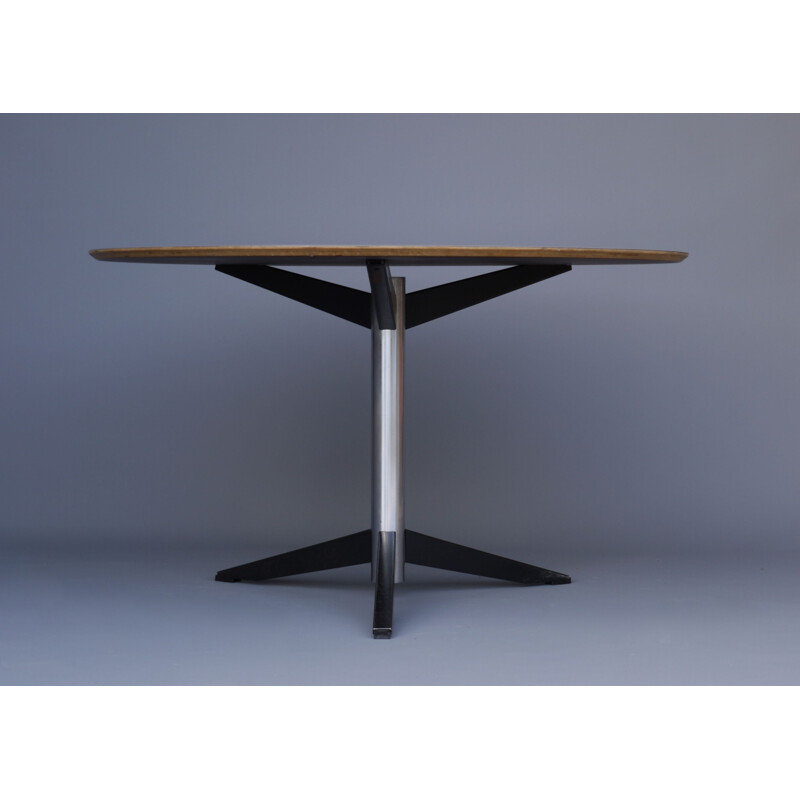 Vintage white formica and steel table by Martin Visser for 't Spectrum, Netherlands 1970