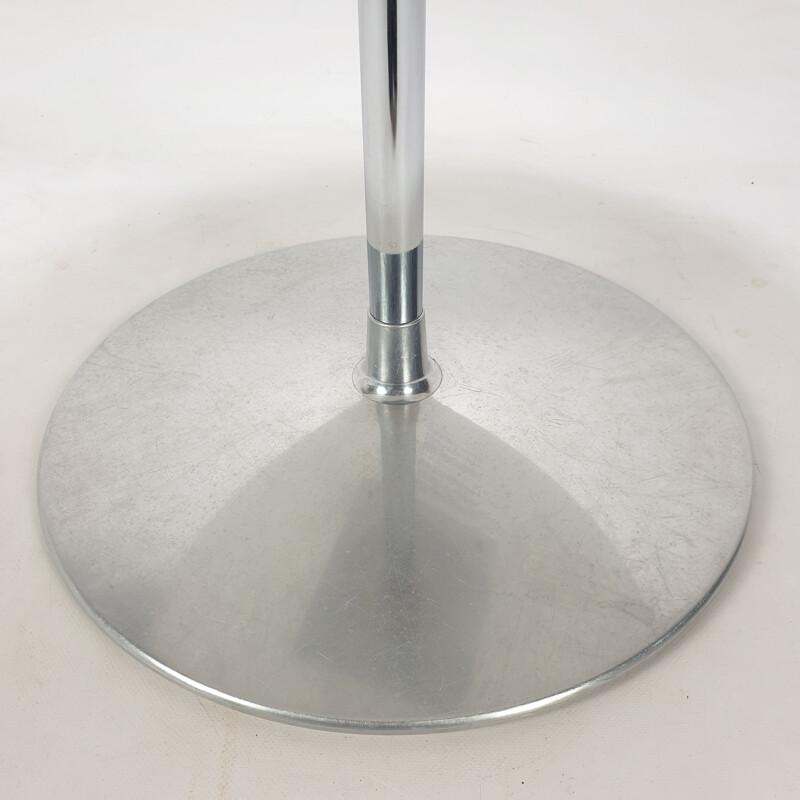 Ronde vintage salontafel in hout en aluminium van Pierre Paulin voor Artifort, 1960