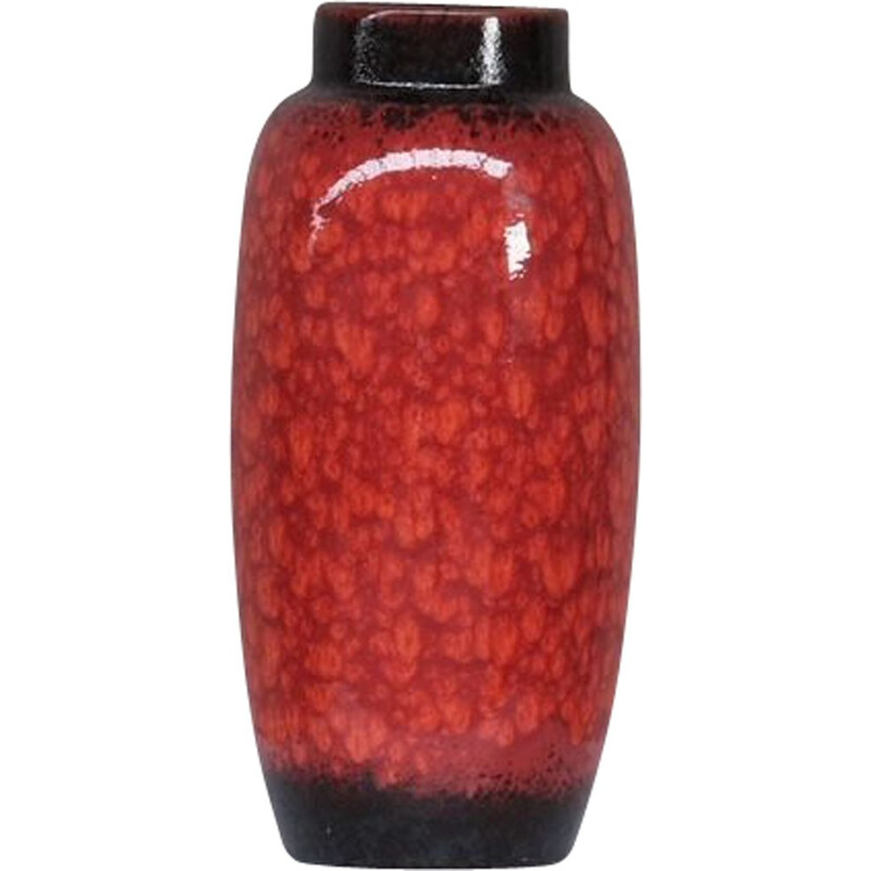 Vase vintage rouge en