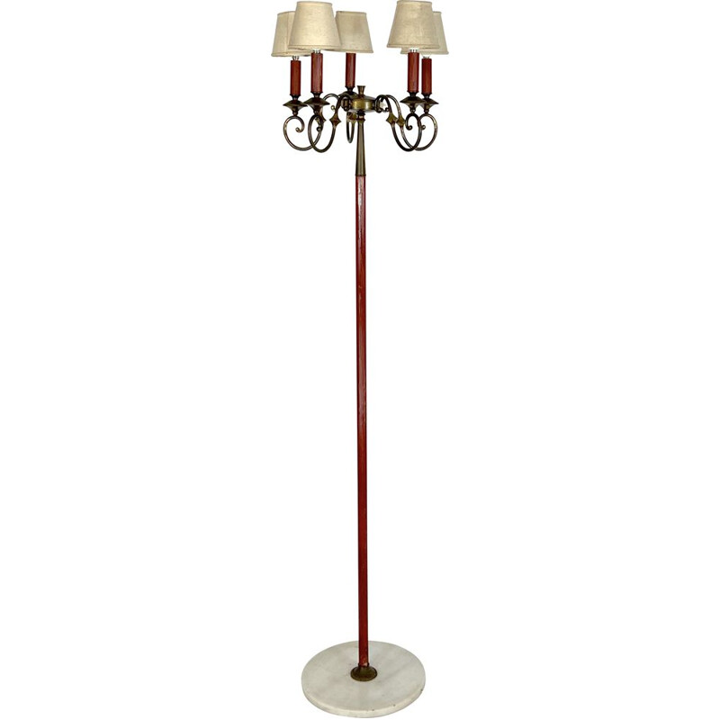 Vintage brass floor lamp by Angelo Lelii for Arredoluce Monza, 1950