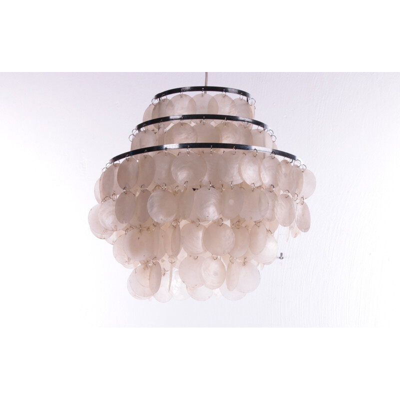 Vintage shell pendant lamp by Verner Panton, 1960s