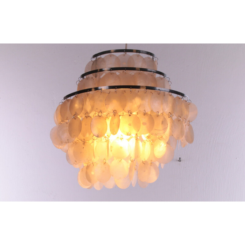 Vintage shell pendant lamp by Verner Panton, 1960s