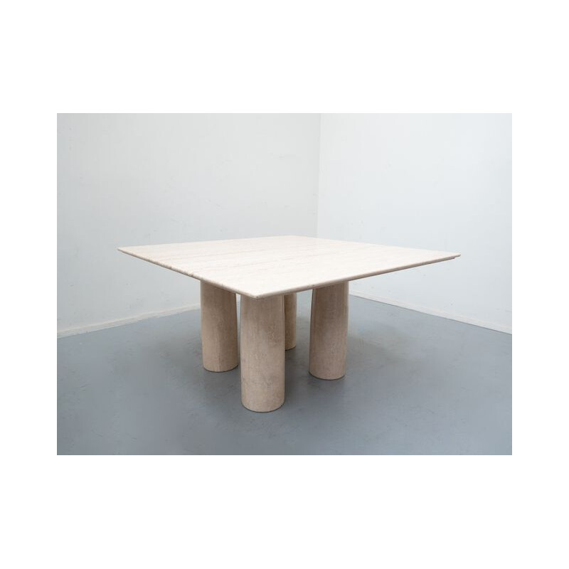 Vintage-Tisch Il Colonnato aus Travertin von Mario Bellini für Cassina, 1970
