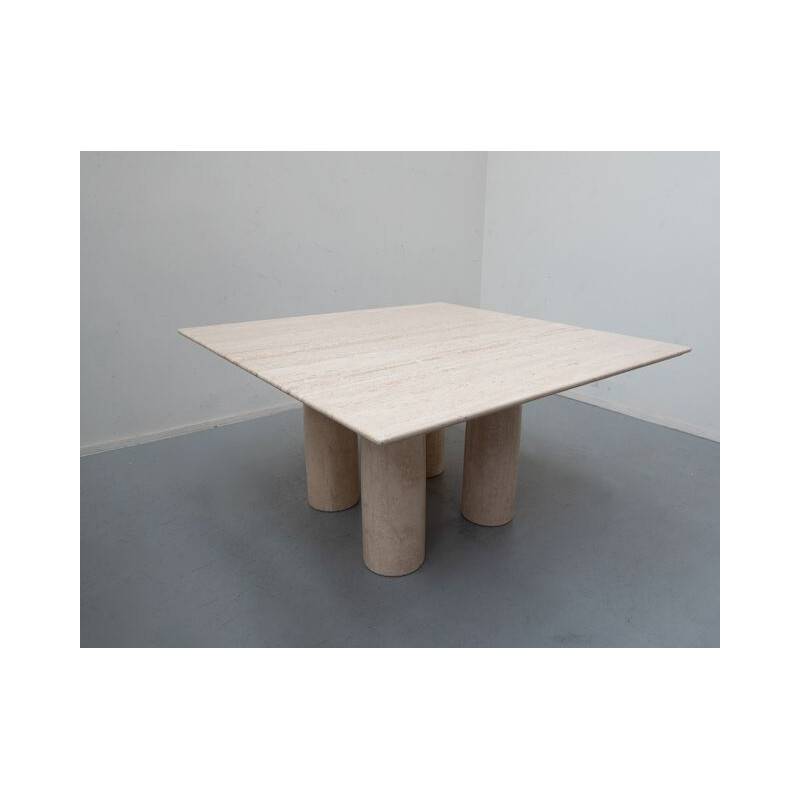 Il Colonnato vintage table in travertine de Mario Bellini para Cassina, 1970