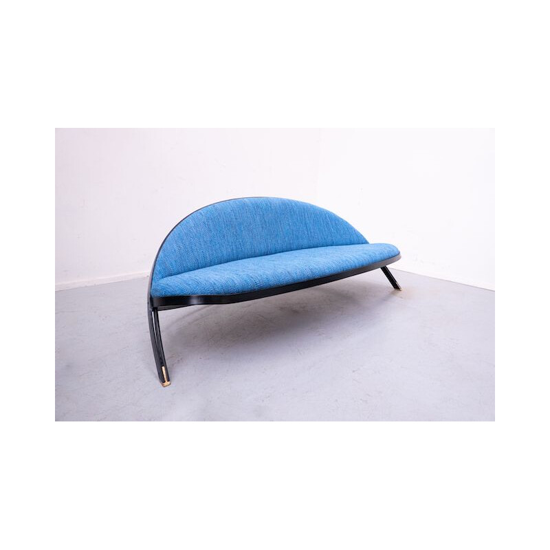 Italian mid-century blue "Saturno" sofa by Gastone Rinaldi for Rima, 1957