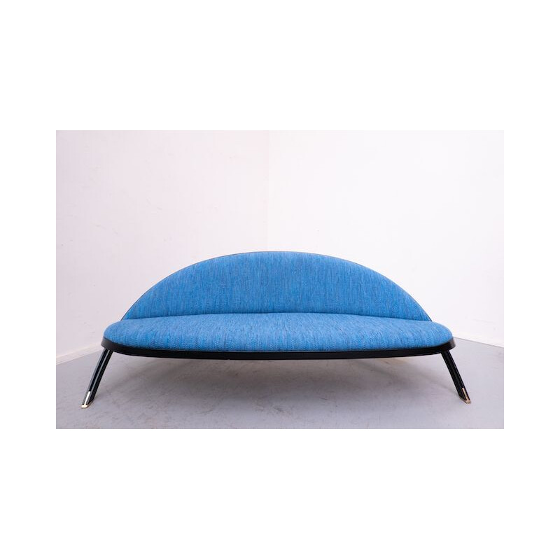 Italian mid-century blue "Saturno" sofa by Gastone Rinaldi for Rima, 1957