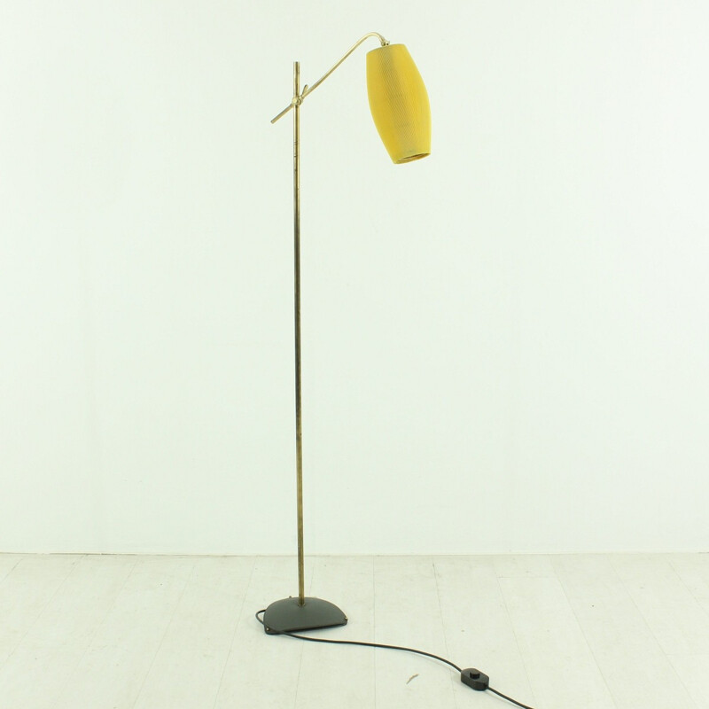 Mid Century yellow floor lamp - 1950s