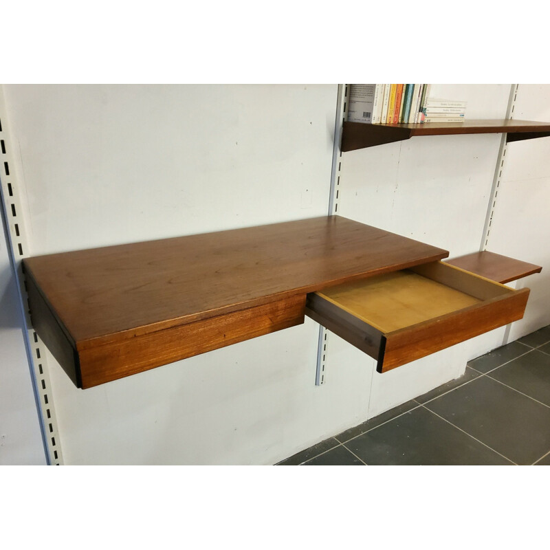 Vintage modular wall shelf by Kai Kristiansen for Fm Møbler, 1960