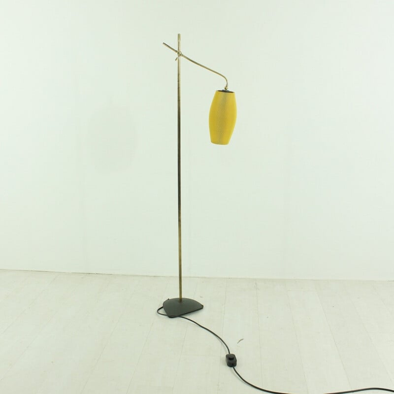 Mid Century yellow floor lamp - 1950s