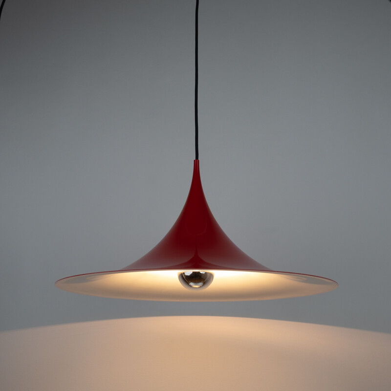 Danish vintage pendant lamp Semi by Bonderup&Thorup, 1968