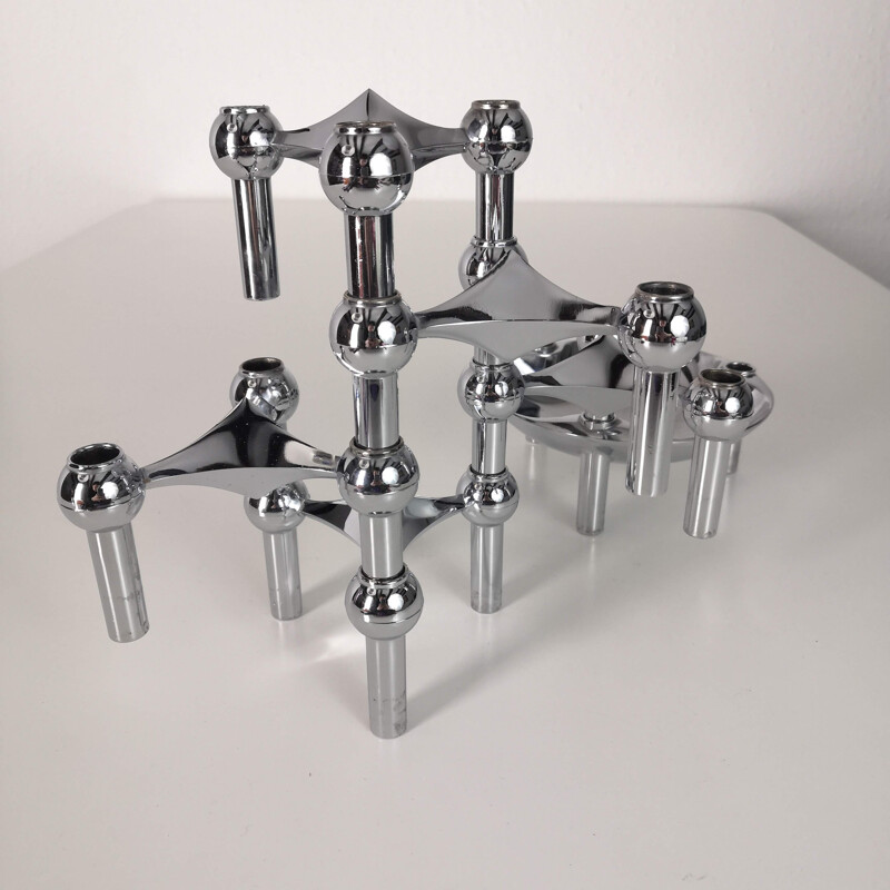 Set of vintage Nagel candlesticks, 1970