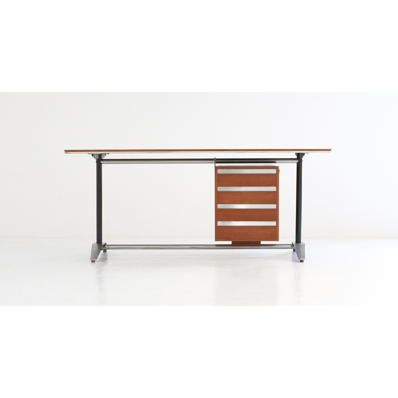 Italian mid-century teak desk, Alberto ROSSELLI - 1958