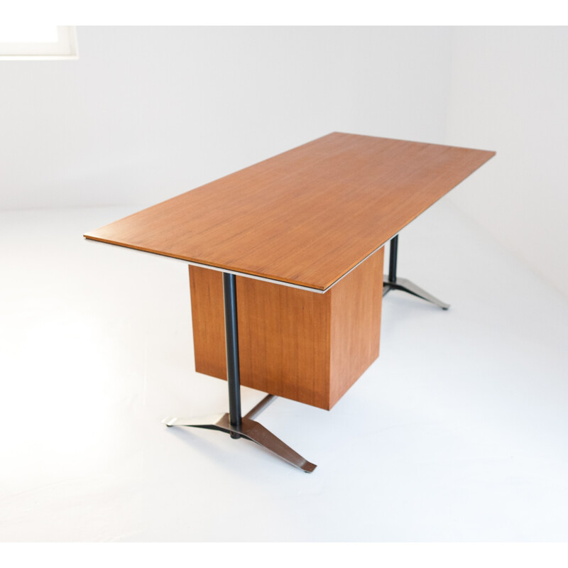 Italian mid-century teak desk, Alberto ROSSELLI - 1958