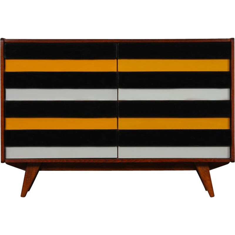 Vintage yellow and black chest of drawers by Jiri Jiroutek for Interier Praha, Czech Republic 1960