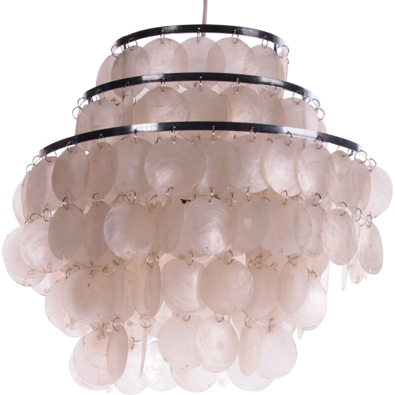 Vintage shell pendant lamp by Verner Panton, 1960s