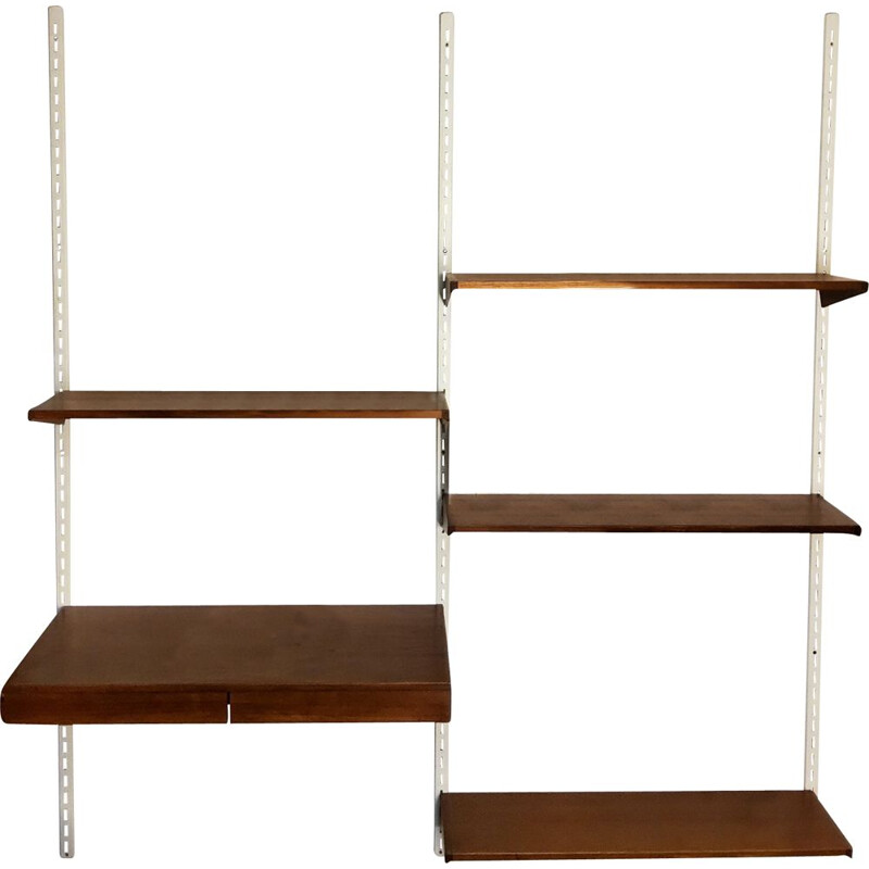 Vintage modular wall shelf by Kai Kristiansen for Fm Møbler, 1960