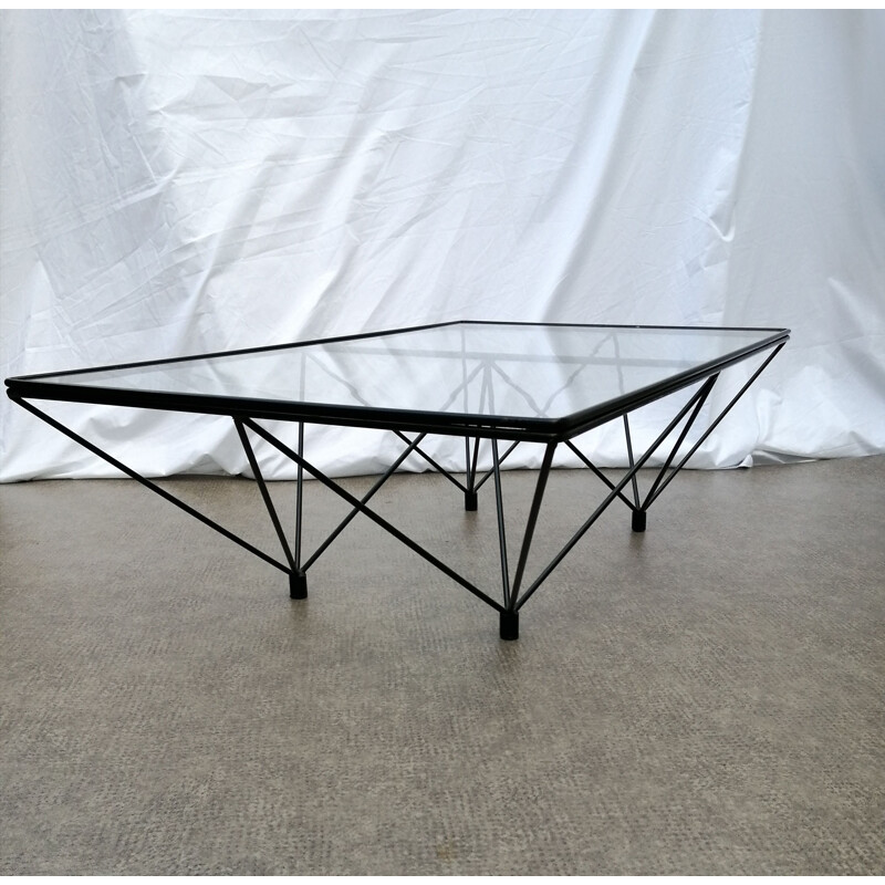 Vintage Alanda glass coffee table by Paolo Piva for B&B Italia, 1980