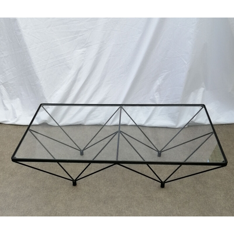 Vintage Alanda glass coffee table by Paolo Piva for B&B Italia, 1980