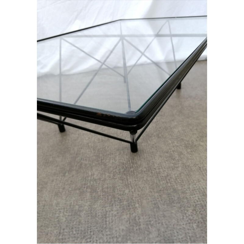 Vintage Alanda glass coffee table by Paolo Piva for B&B Italia, 1980