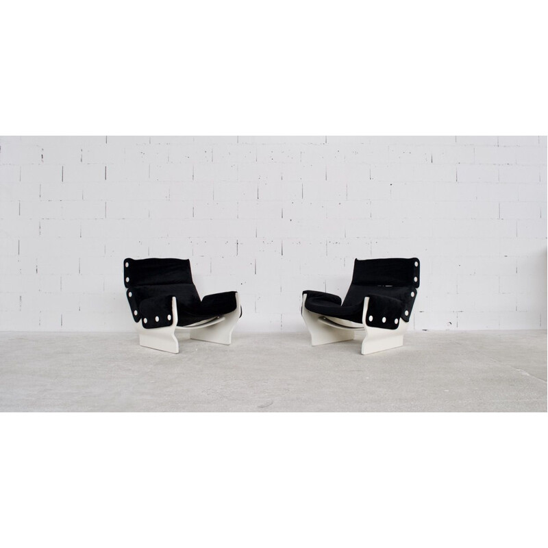 Pair of vintage armchairs by Osvaldo Borsani for Tecno, 1960