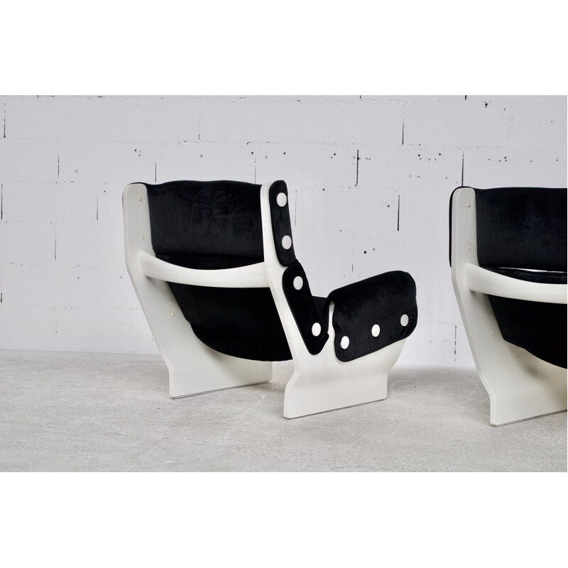 Pair of vintage armchairs by Osvaldo Borsani for Tecno, 1960
