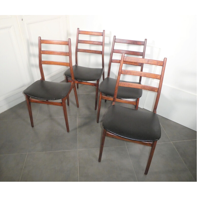 Set of 4 vintage Danish chairs by Vestervig Eriksen for br.br Tromborg, 1960