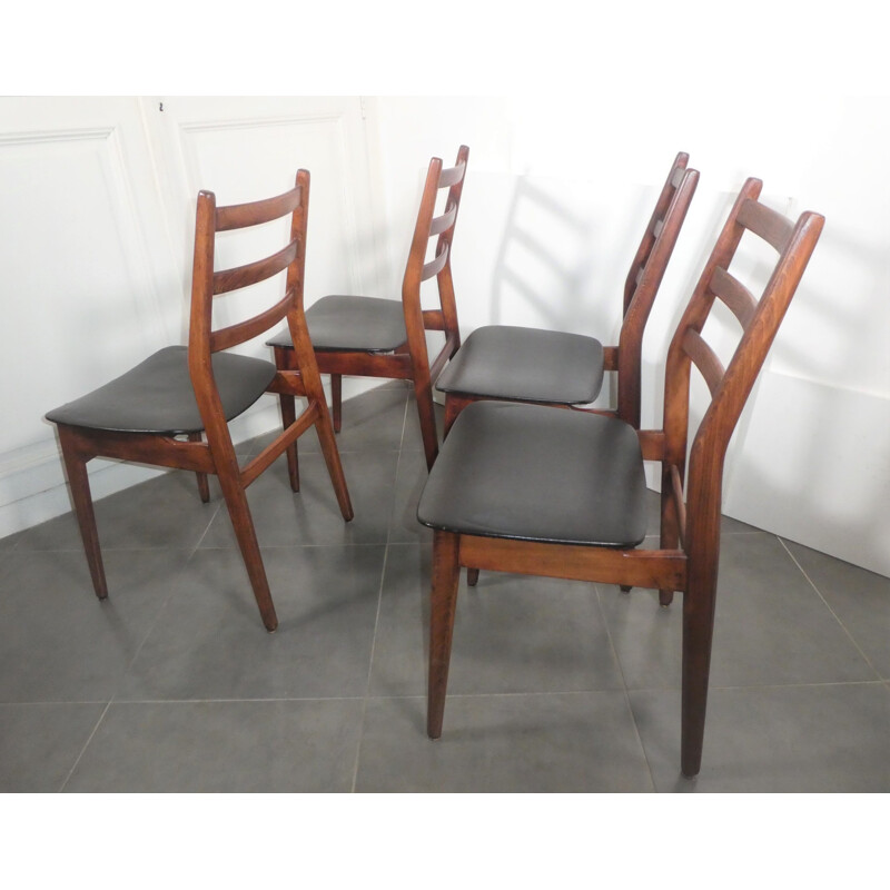 Set of 4 vintage Danish chairs by Vestervig Eriksen for br.br Tromborg, 1960
