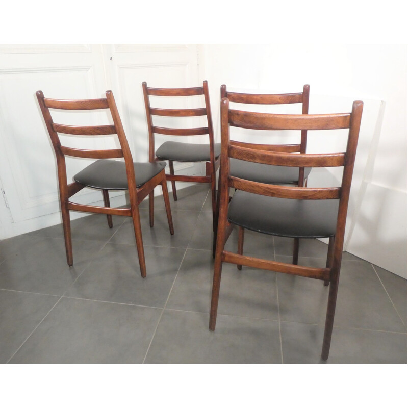 Set of 4 vintage Danish chairs by Vestervig Eriksen for br.br Tromborg, 1960
