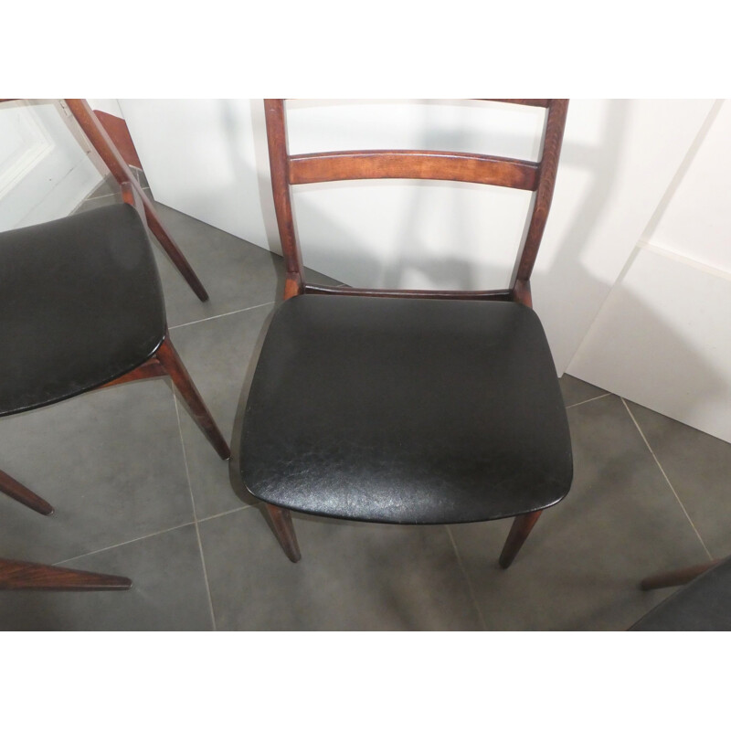 Set of 4 vintage Danish chairs by Vestervig Eriksen for br.br Tromborg, 1960