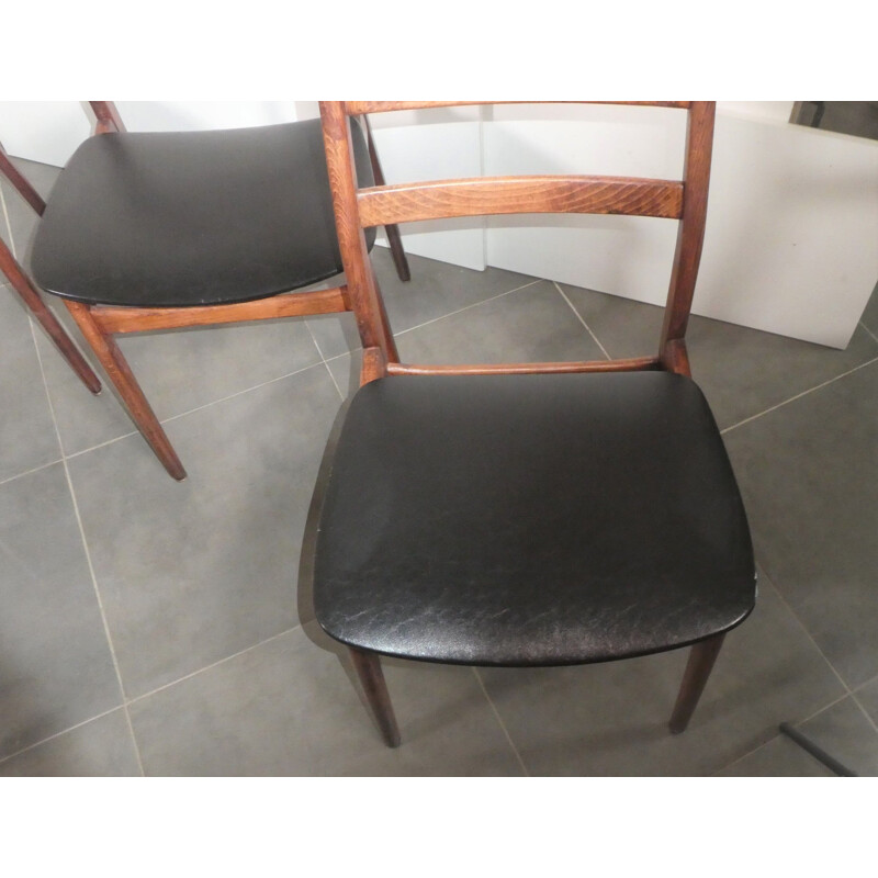 Set of 4 vintage Danish chairs by Vestervig Eriksen for br.br Tromborg, 1960