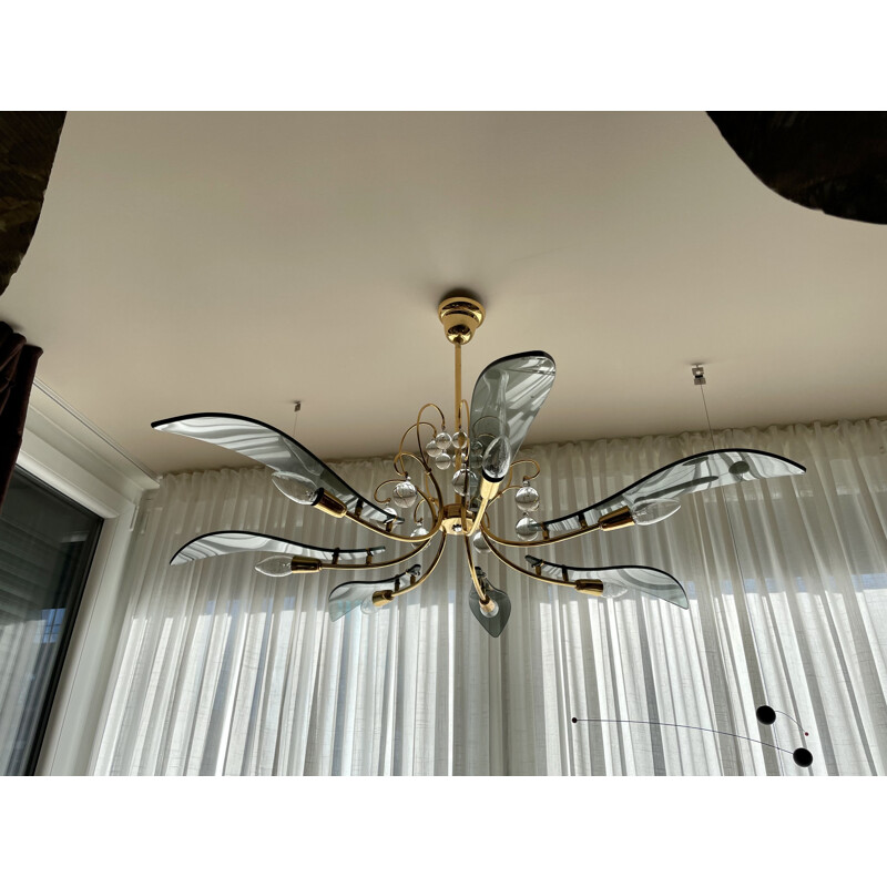 Vintage Dahlia chandelier by Fontana Arte