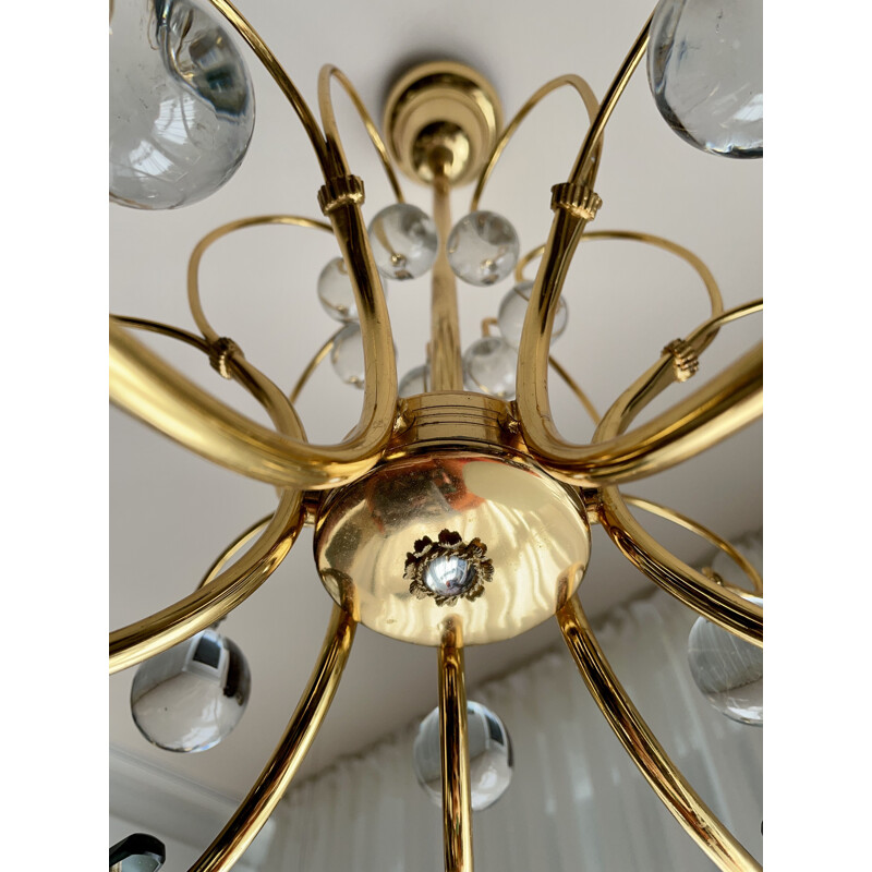 Vintage Dahlia chandelier by Fontana Arte