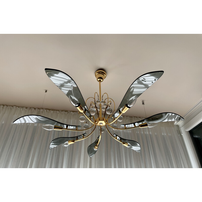 Vintage Dahlia chandelier by Fontana Arte