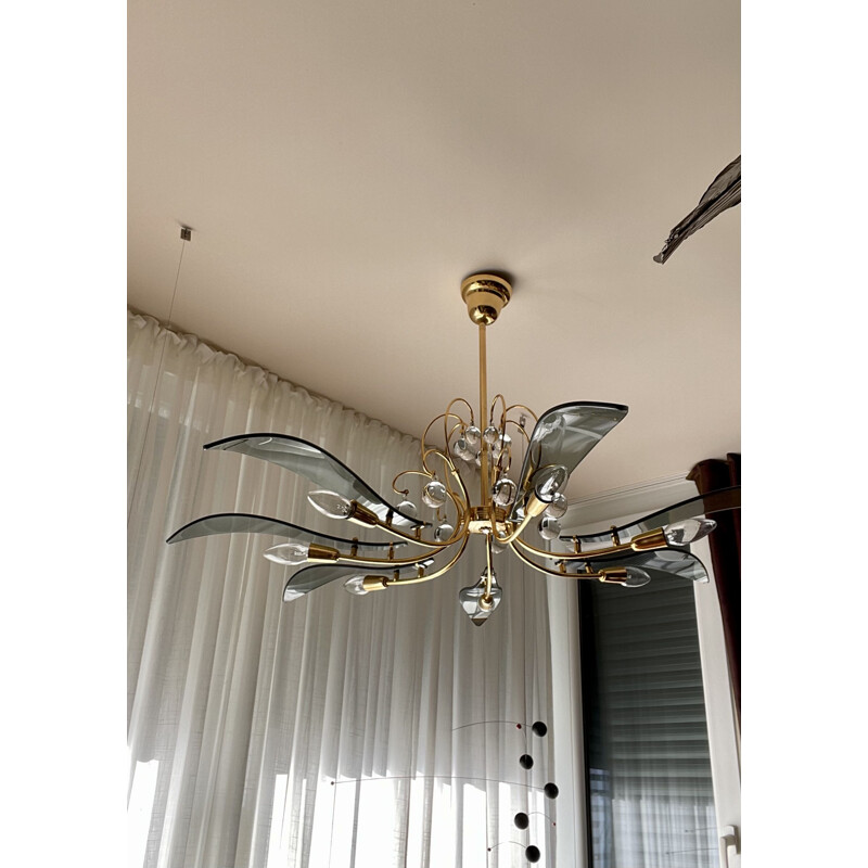 Vintage Dahlia chandelier by Fontana Arte