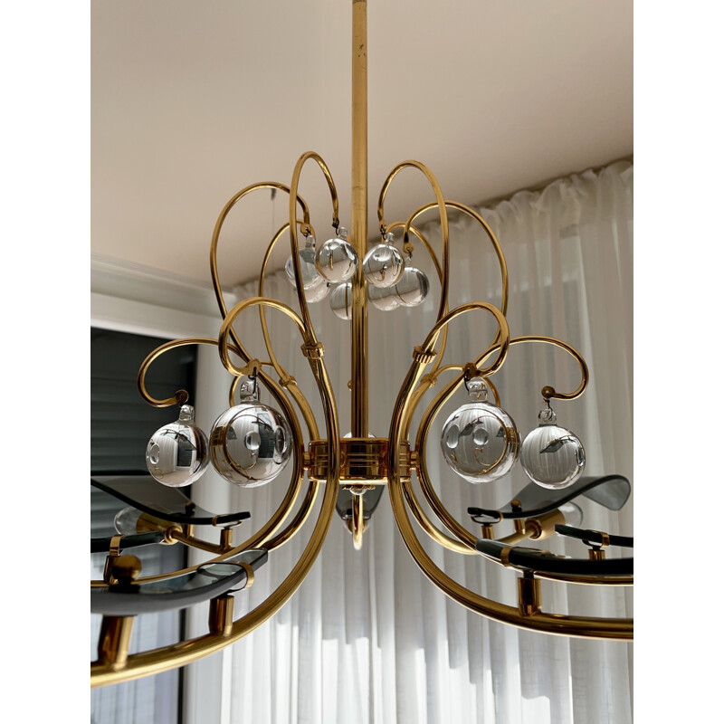 Vintage Dahlia chandelier by Fontana Arte