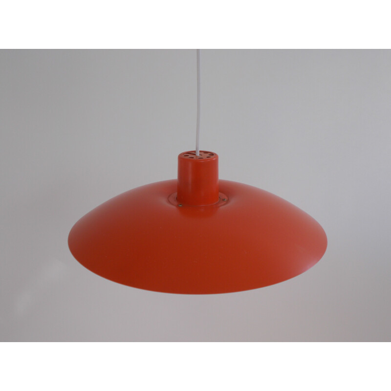 Louis Poulsen "PH 3/4" pendant light in red aluminum - 1960s