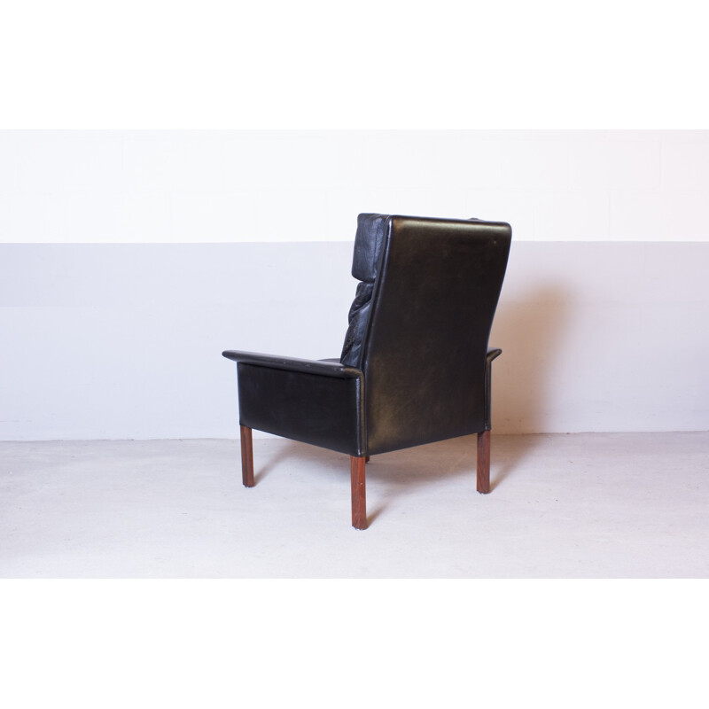 "500H" lounge armchair in leather, Hans OLSEN - 1963 